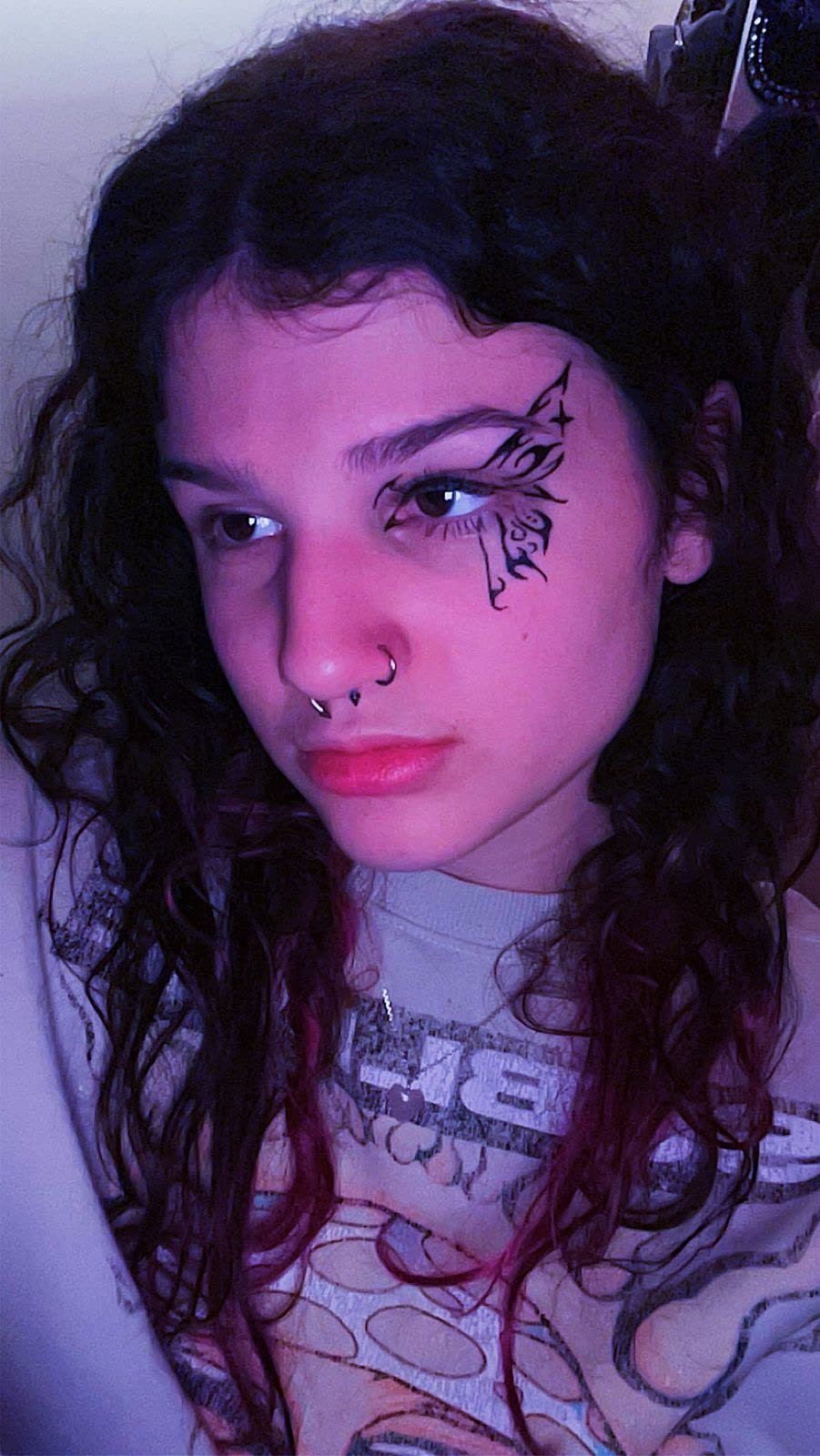Close-up portrait with graphic eyeliner